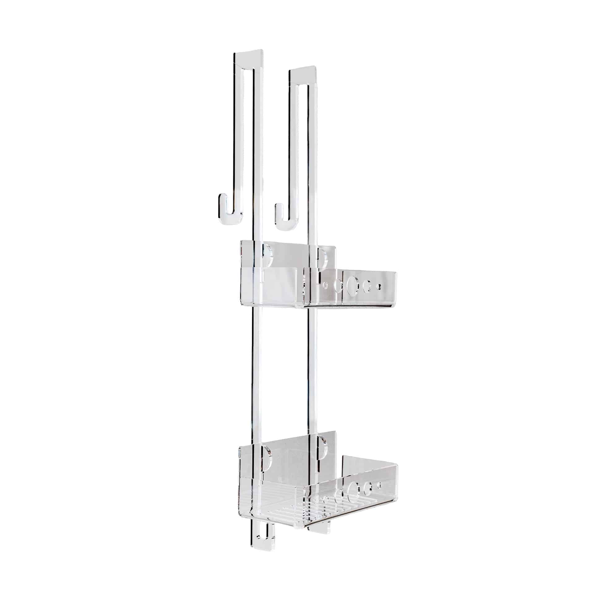 DOESS Cesto Doccia - Mensola Bagno - Organizer Bagno - Mensola Doccia - Mensola Shampoo (Argento, 30 CM