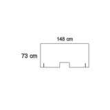 Modello C - Pannello con piedini bioadesivi + passacarte - Ikona Materie Plastiche